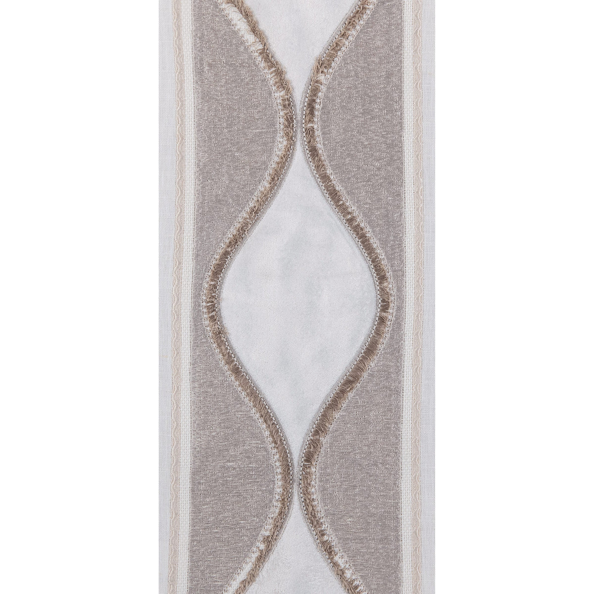 ivory linen blend curtain panels silver gold embroidered trim