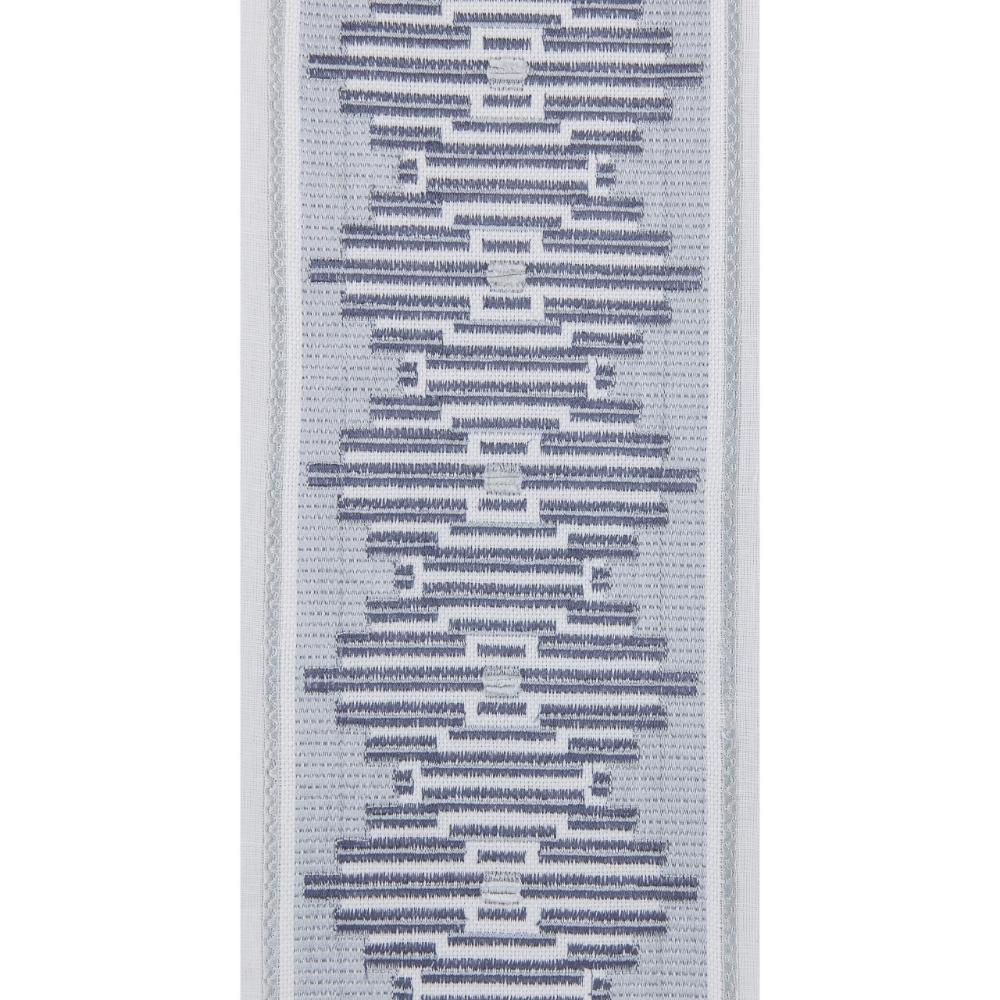 white linen blend curtain panels gray silver embroidered edge