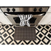 vinyl floor cloth black patterned mat