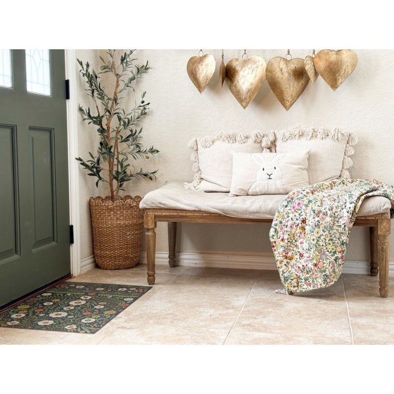 floral vinyl floor cloth 