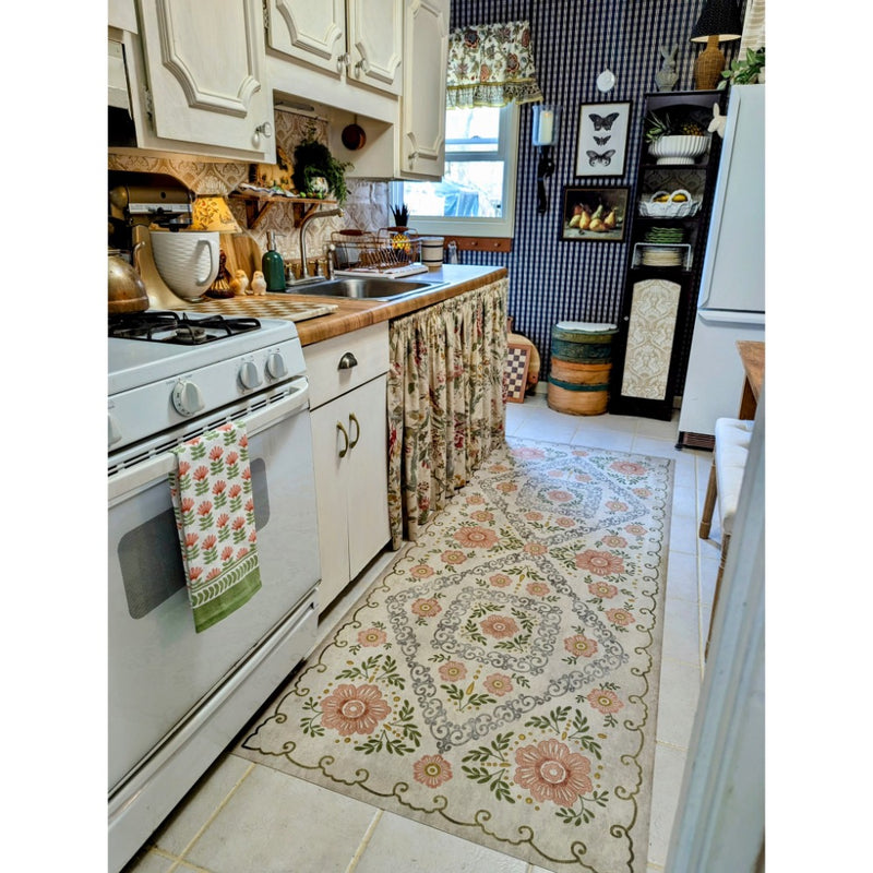 floral lay flat mat kitchen lifestyle
