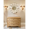 white shell wall mirror sconce chest
