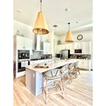 counter stool gray natural woven kitchen
