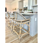 counter stool gray natural woven
