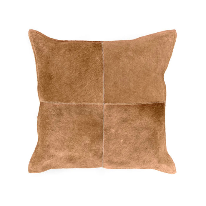 honey tan hide 20" square  throw pillow set of two 