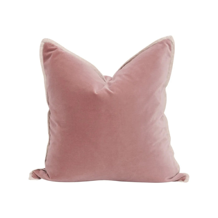 velvet blush down filled square throw pillow set