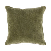 22" square throw pillows velvet moss set of two 