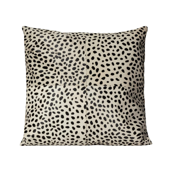 set of 2 hair on hide pillows dalmatians 18" square