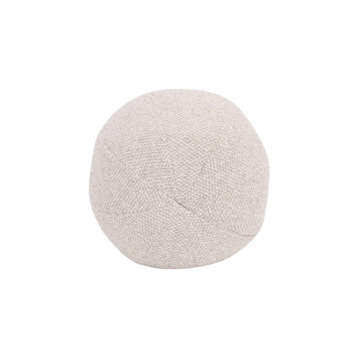 sphere cream round throw pillow down filled 12" Diameter