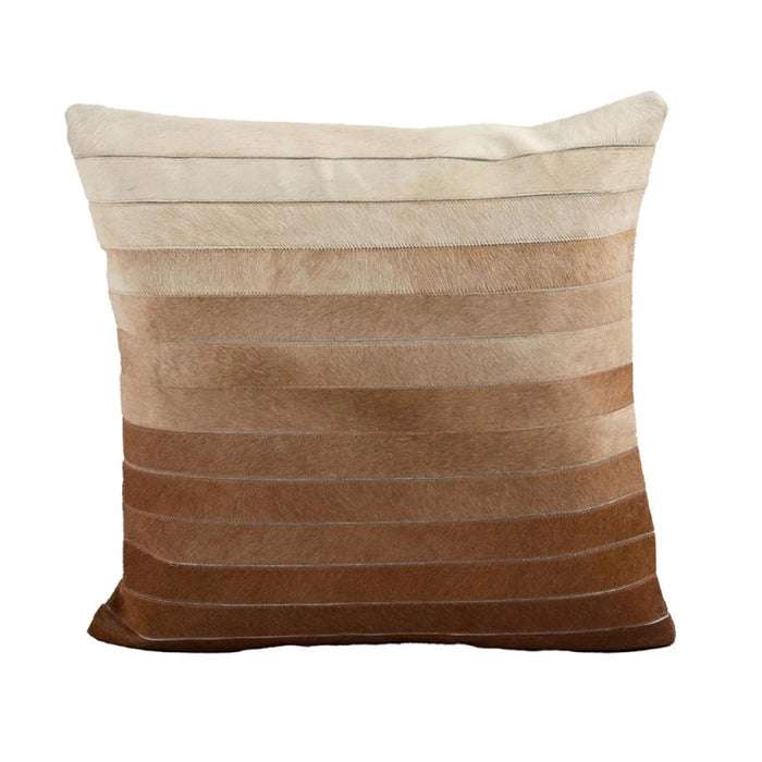 tan hombre square cowhide 20" square accent pillow