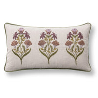throw lumbar pillow floral multi color  26x14
