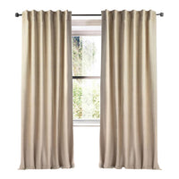 plain natural linen curtain panels
