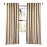 plain natural linen curtain panels