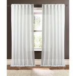 plain ivory linen sheer curtain panels