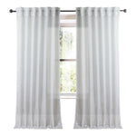 plain white linen sheer curtain panels