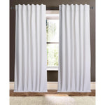 plain white linen curtain panels