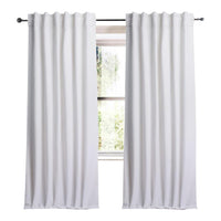 plain white linen curtain panels