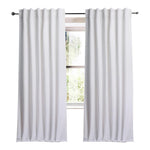 plain white linen curtain panels