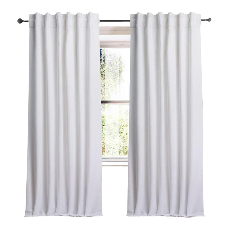 plain white linen curtain panels