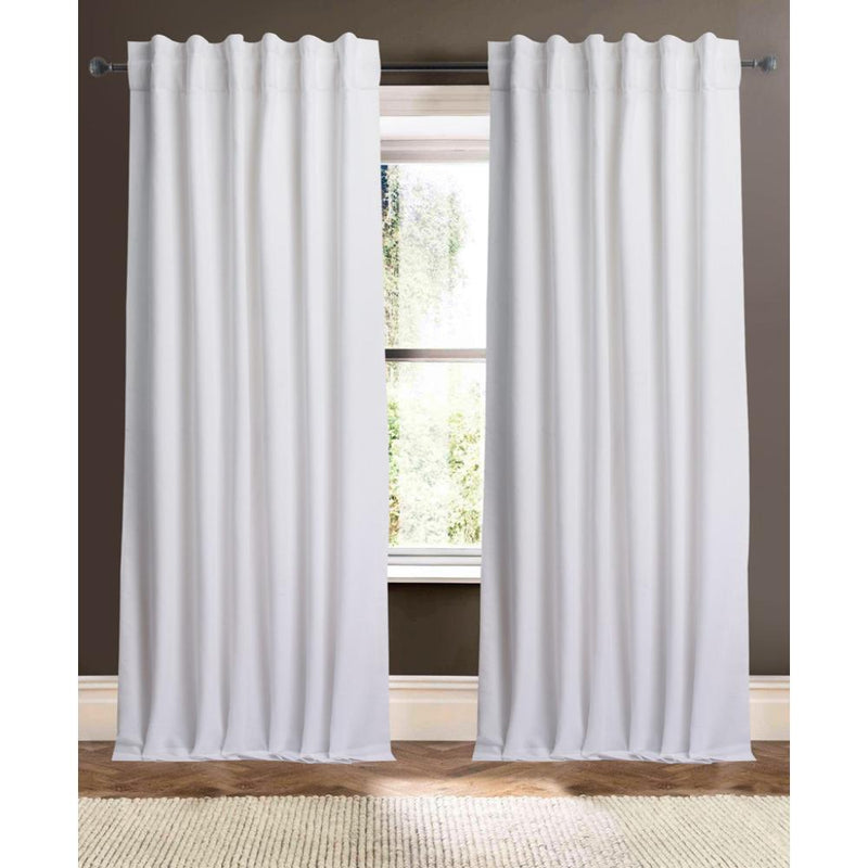 plain white linen curtain panels