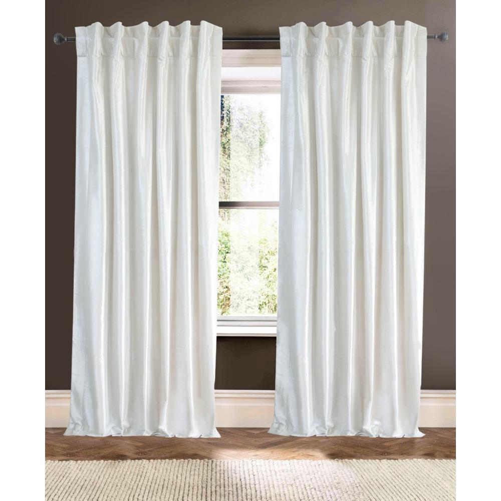 plain birch velvet curtain panels
