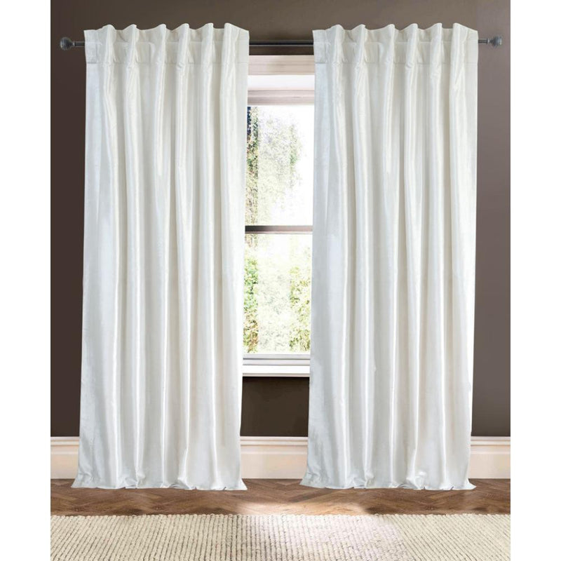 plain birch velvet curtain panels