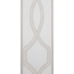 white linen blend curtain panels white and gold embroidered trim