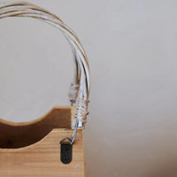 close up rope wood handle