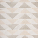 ivory linen bled curtain panels neutral color triangle pattern