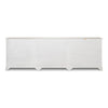 buffet sideboard cabinet 6-door long white distressed wood shelves gray quartz