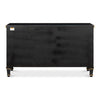 three door buffet powder black gold finish 
