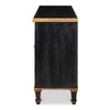 three door buffet powder black gold finish 