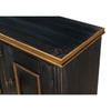three door buffet powder black gold finish 