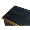 three door buffet powder black gold finish 