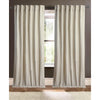natural ivory stripe linen curtain panels