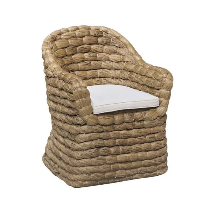 seagrass natural arm chair cushion seat white coastal