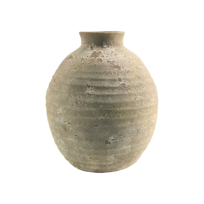 round vase texture rust glazed rustic