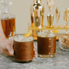 rocks glass leather wrapped personalized