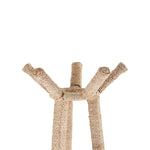 three legs coat rack rope wrapped tapered