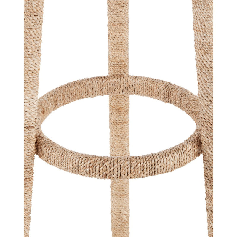 three legs coat rack rope wrapped tapered
