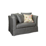 oversized chair slipcover charcoal