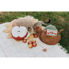 apple pillow red green cream washable