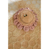 round flower floor pouf pink yellow washable