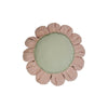 round flower floor pouf pink yellow washable