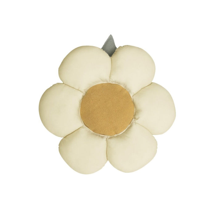daisy flower cushion pillow petals yellow white poplin cotton canvas