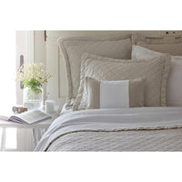 flax colored diamond quilted matelasse shams