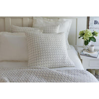 bedding ensemble quilted black cream grid pattern shams quilt size options