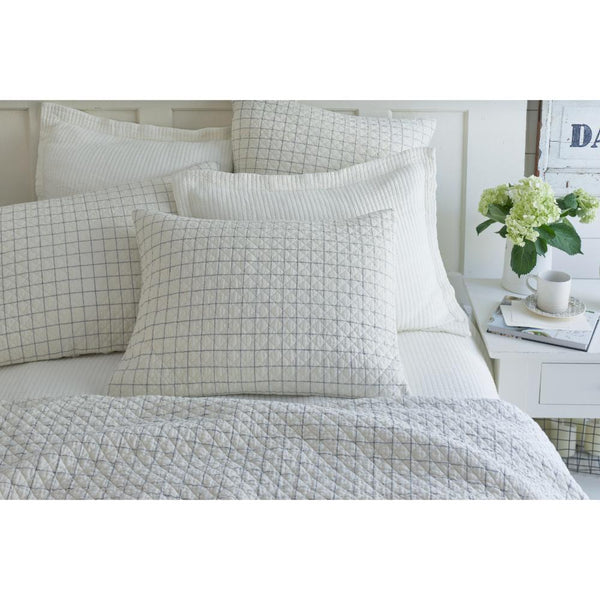 bedding ensemble quilted black cream grid pattern shams quilt size options