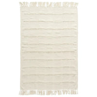 blended textured cotton throw blanket tassel edge