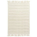 blended textured cotton throw blanket tassel edge